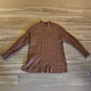 Old Navy Sweater Womens Size Large Brown/Orange Knit Oversized Long Split